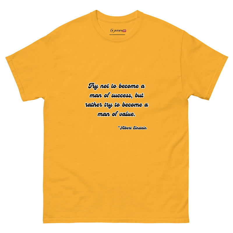 Albert Einstein Famous Quotes (Men of Value) - Tee