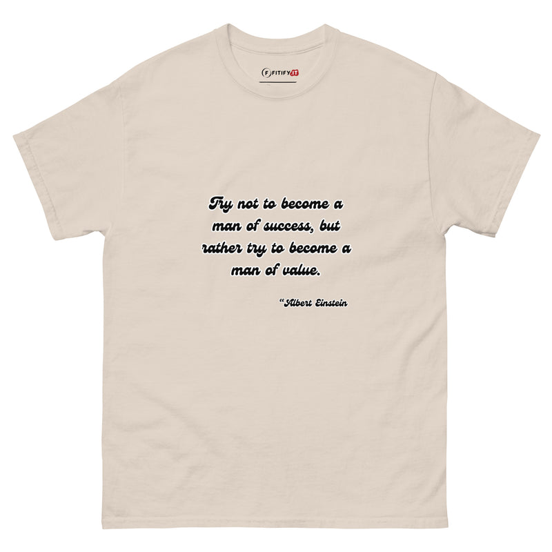 Albert Einstein Famous Quotes (Men of Value) - Tee